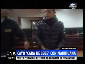 Cayó cara de jebe con marihuana 