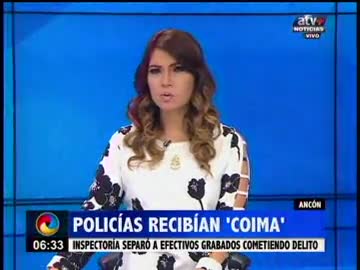 Policías recibían coima