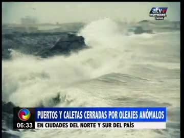 Puertos y caletas cerradas por oleajes anómalos 