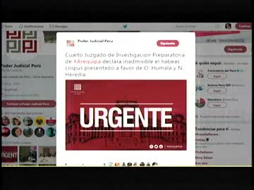 Declaran inadmisible el hábeas corpus para Humala 